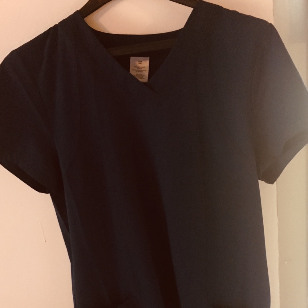 Navy blue scrub top
